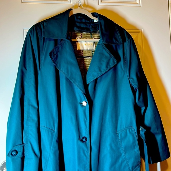 Towne from London fog trench coat color green, size 12 regular - Picture 3 of 11